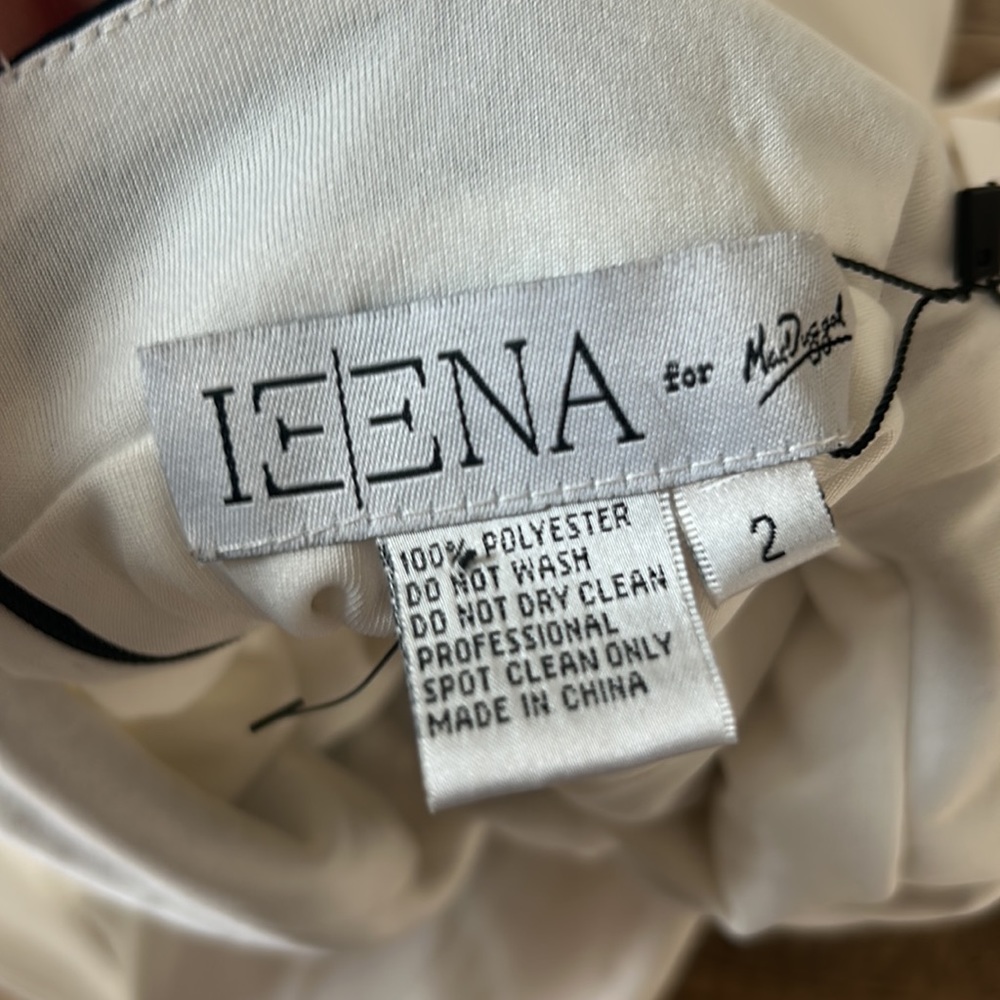Ieena for Mac Duggal White and Black Cocktail Dress - Picture 7 of 8